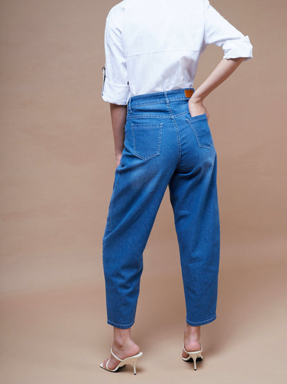 Women's Blue Balloon Fit Jeans