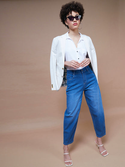 Women's Blue Balloon Fit Jeans