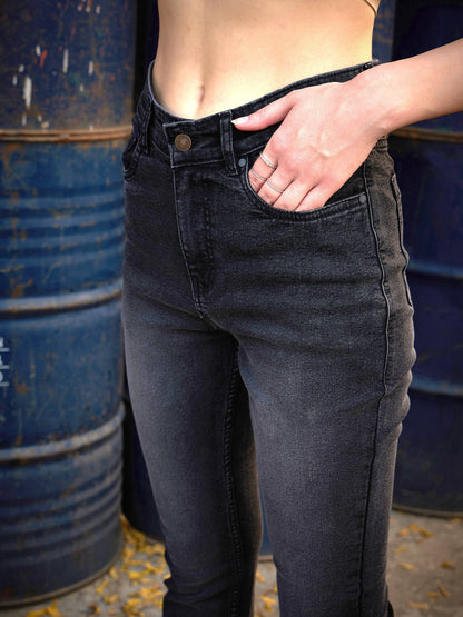 Women's Grey Wash Boot Cut Premium Jeans