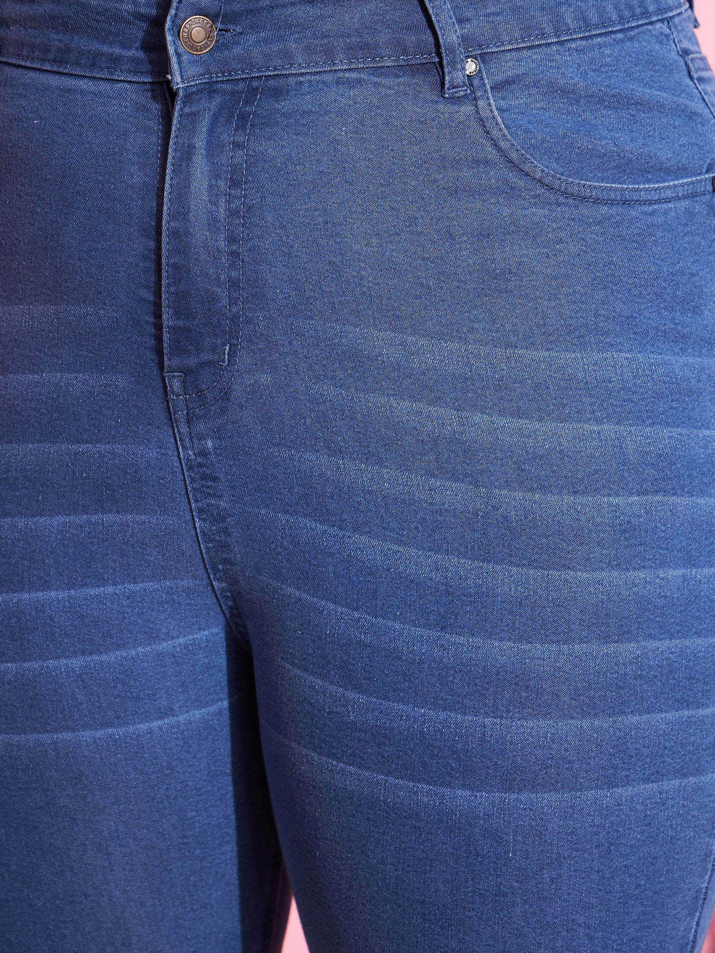 Women's Blue Wash Denim Boot Cut Jeans