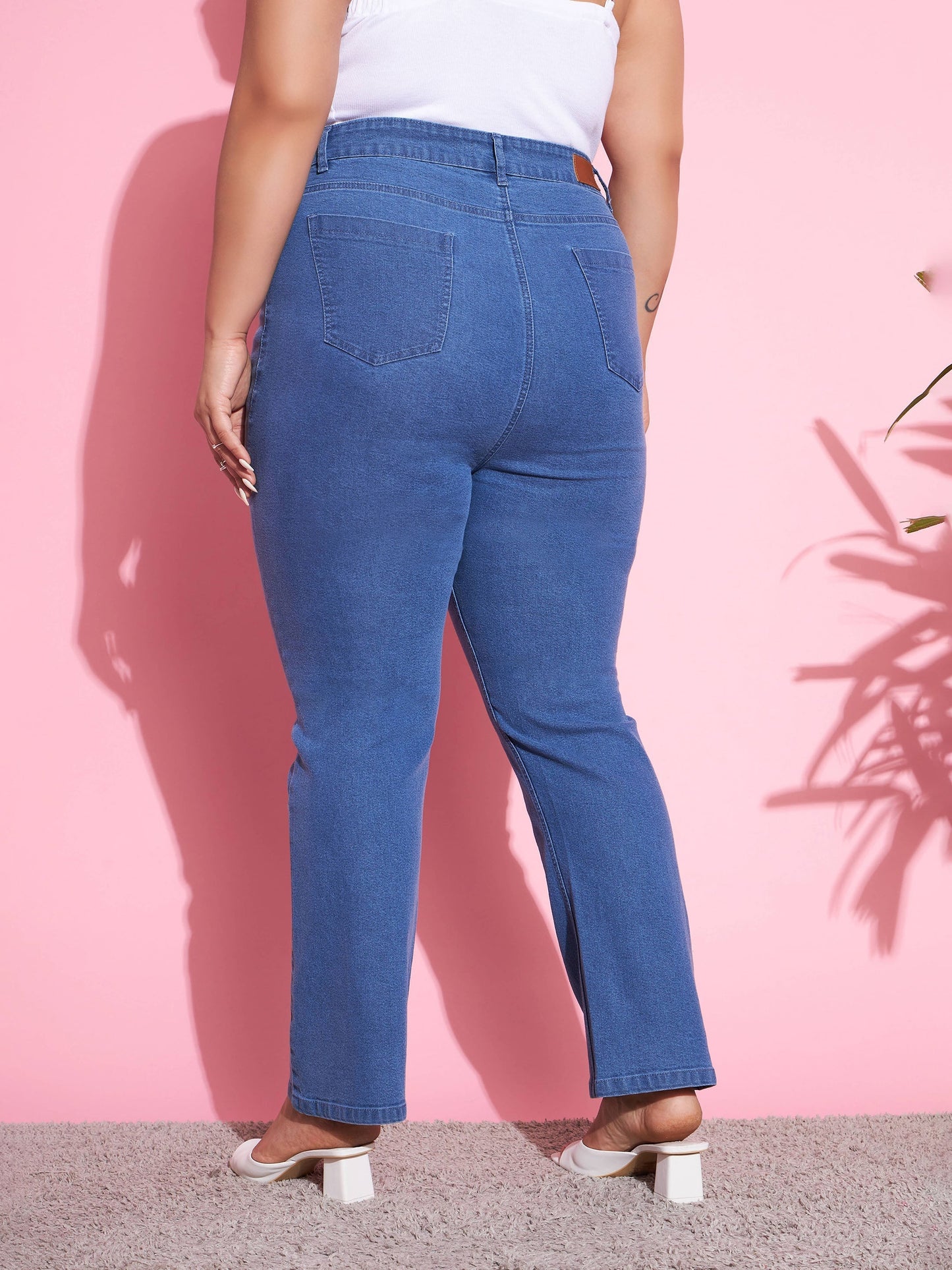 Women's Blue Wash Denim Boot Cut Jeans