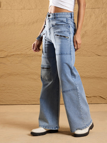 Women's Blue Pocket Jean