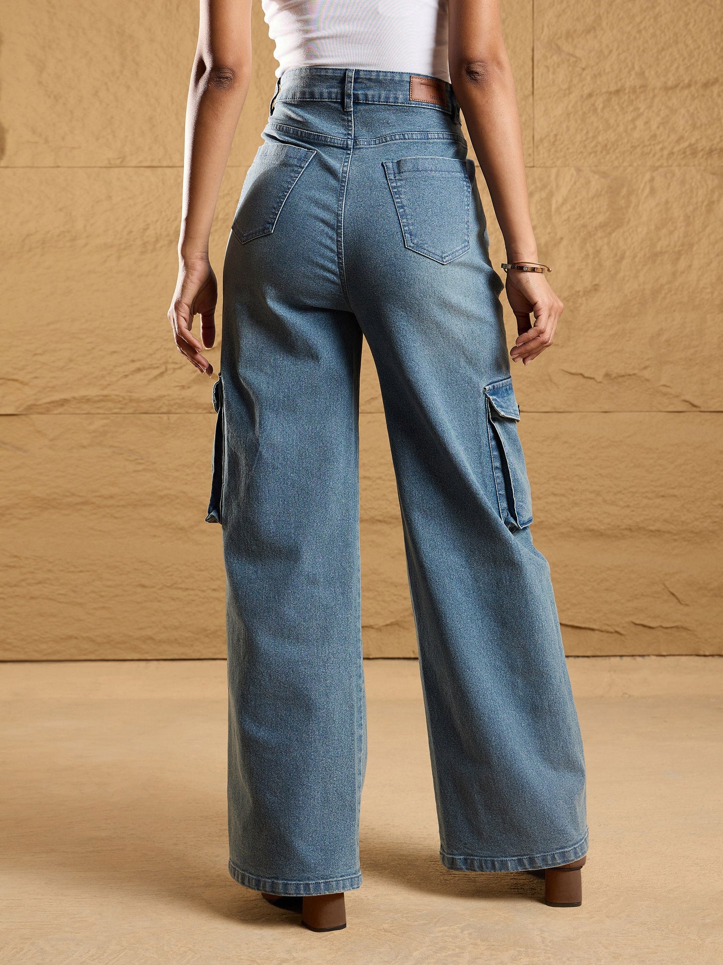 Women's Blue Multi Pocket Jean