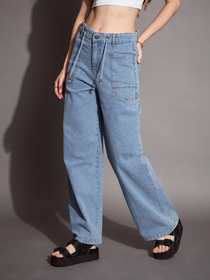 Women's Blue Pocket Jean