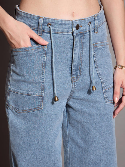Women's Blue Pocket Jean