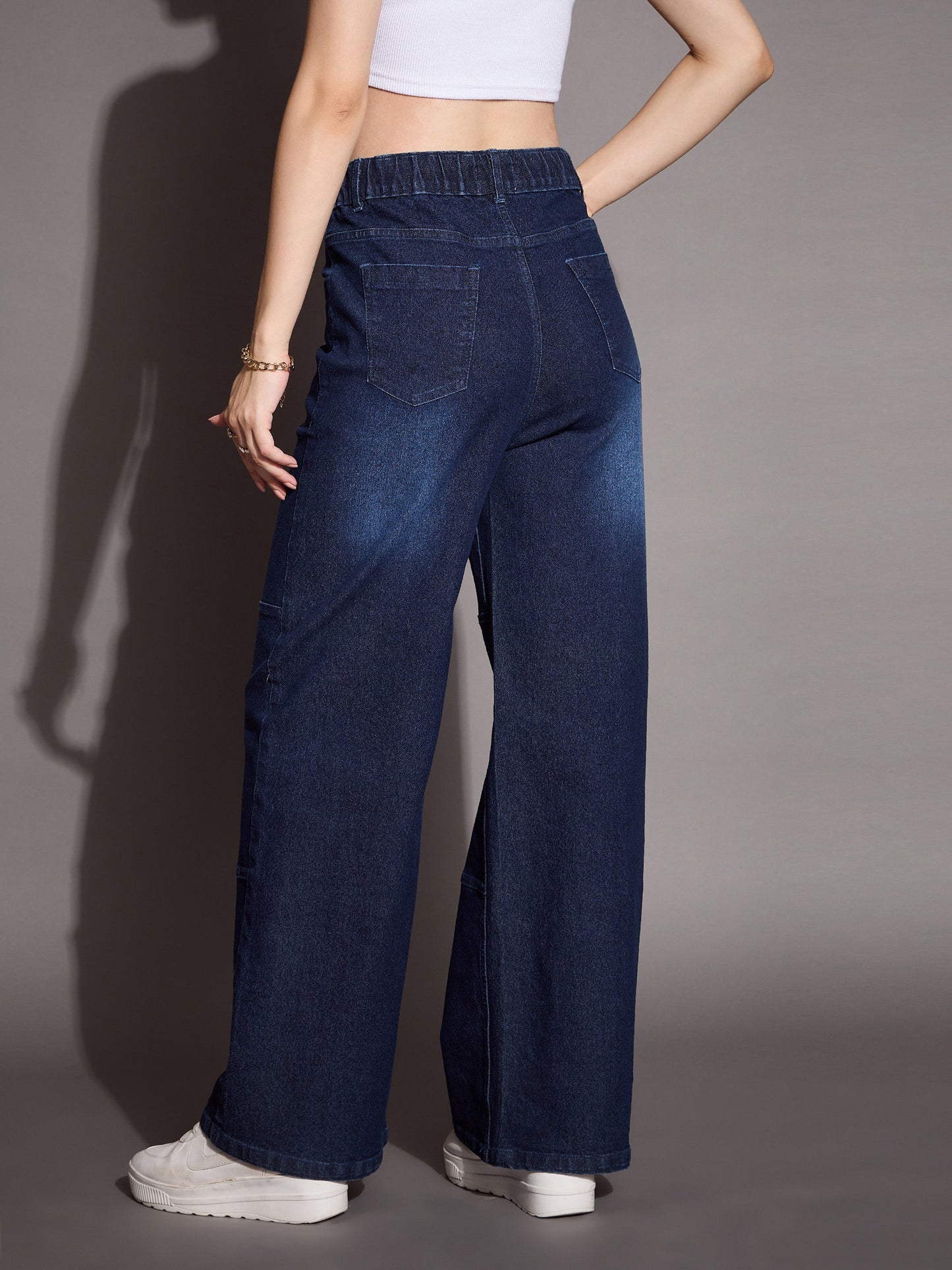 Women's Blue Solid Jean