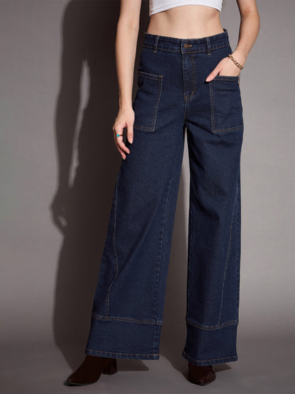 Women's Blue Pocket Jean
