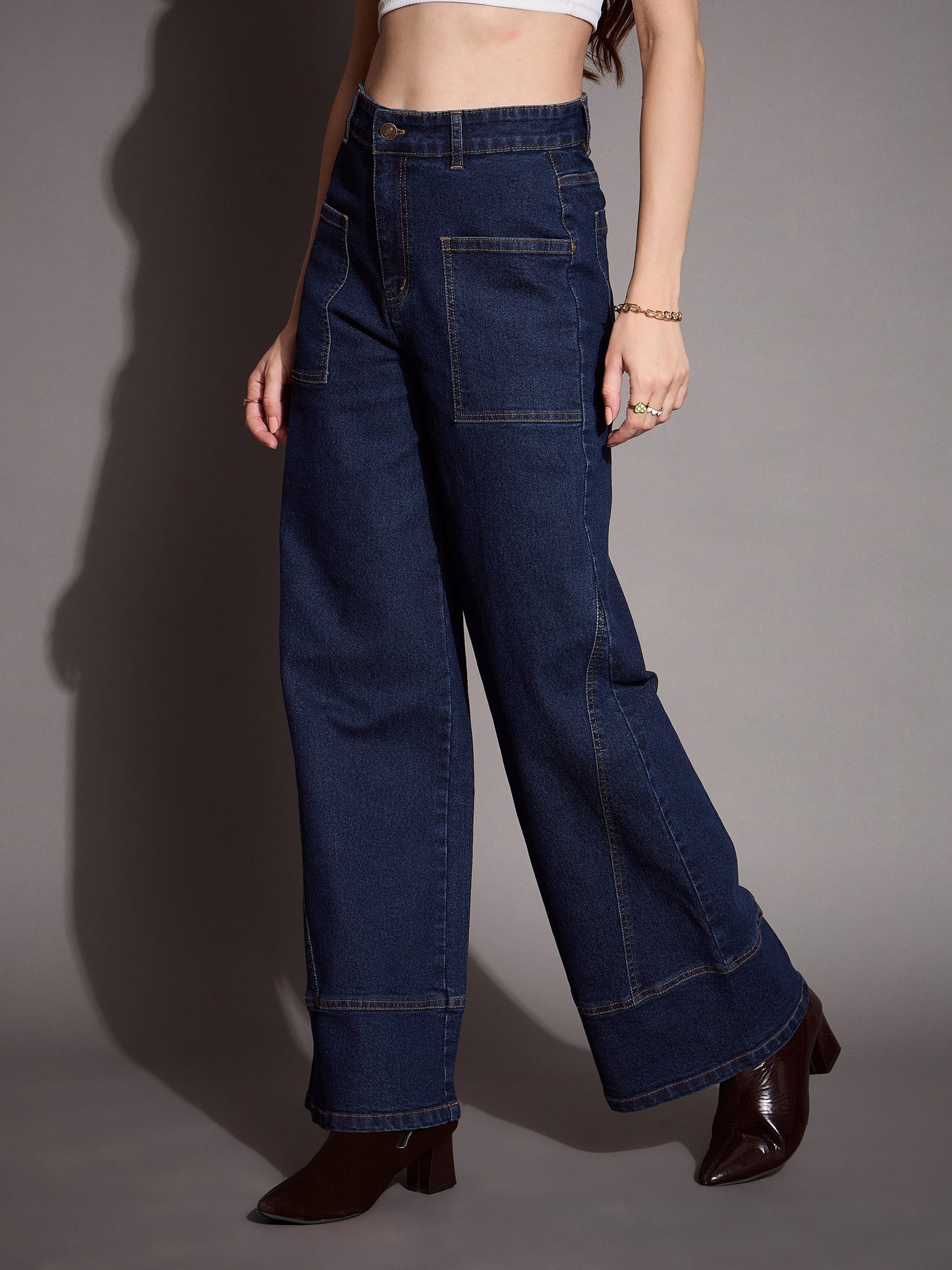 Women's Blue Pocket Jean