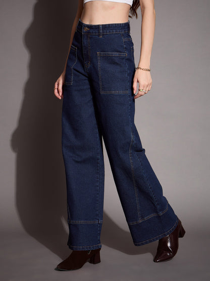 Women's Blue Pocket Jean
