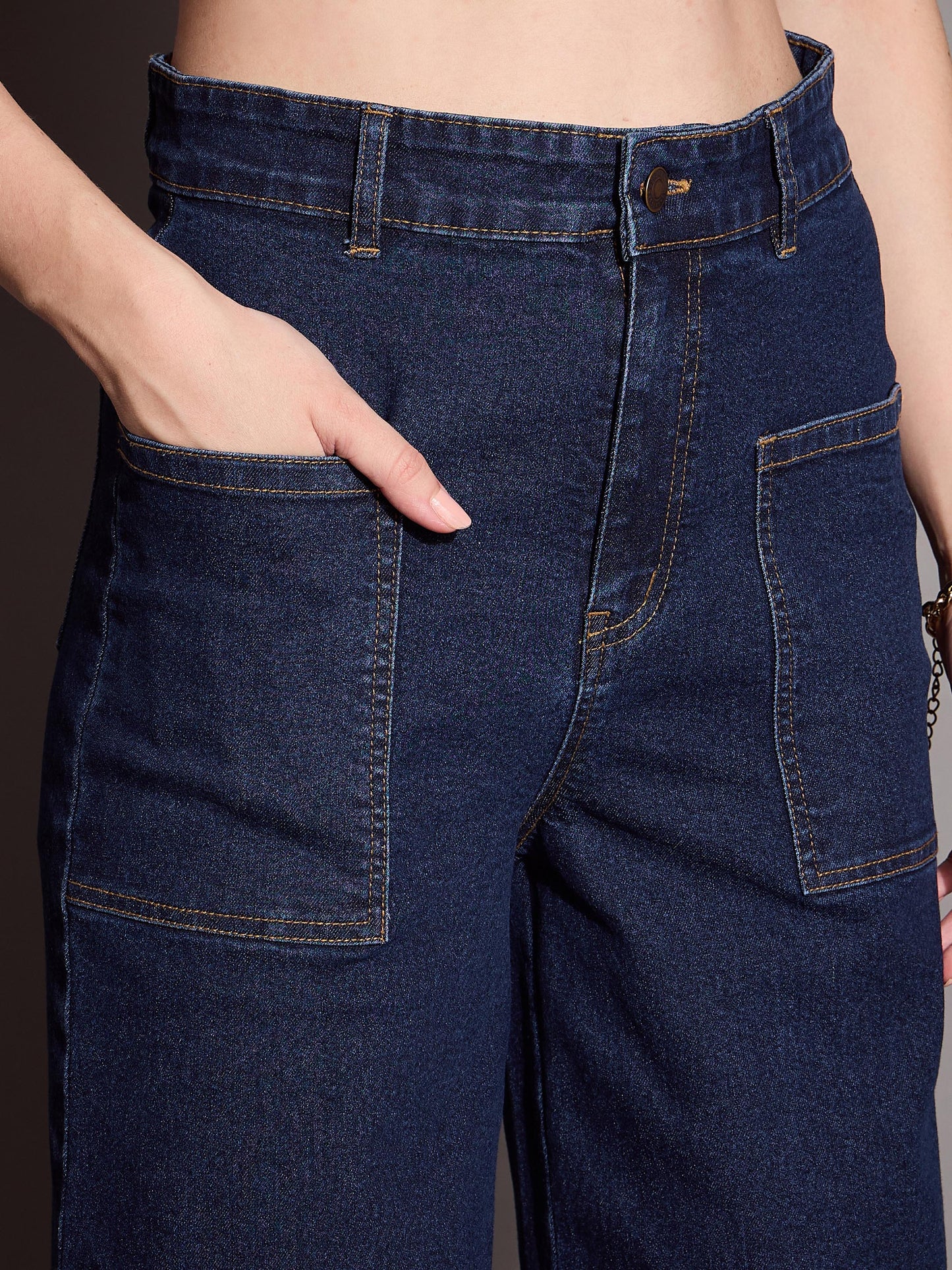 Women's Blue Pocket Jean