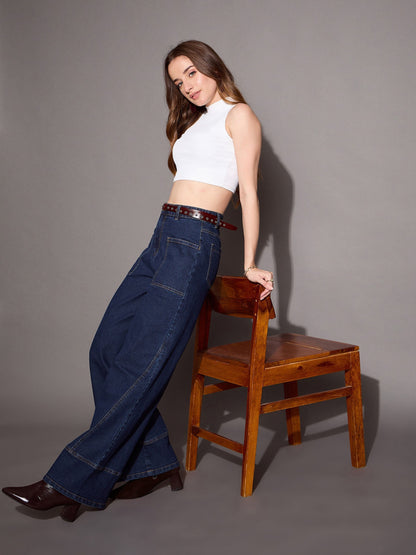 Women's Blue Pocket Jean