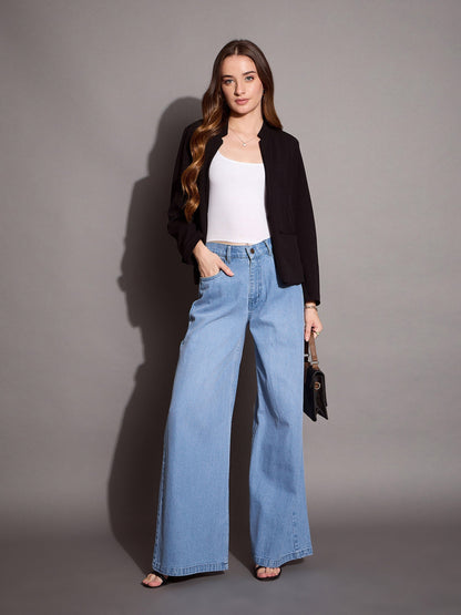 Women's Blue Solid Jean