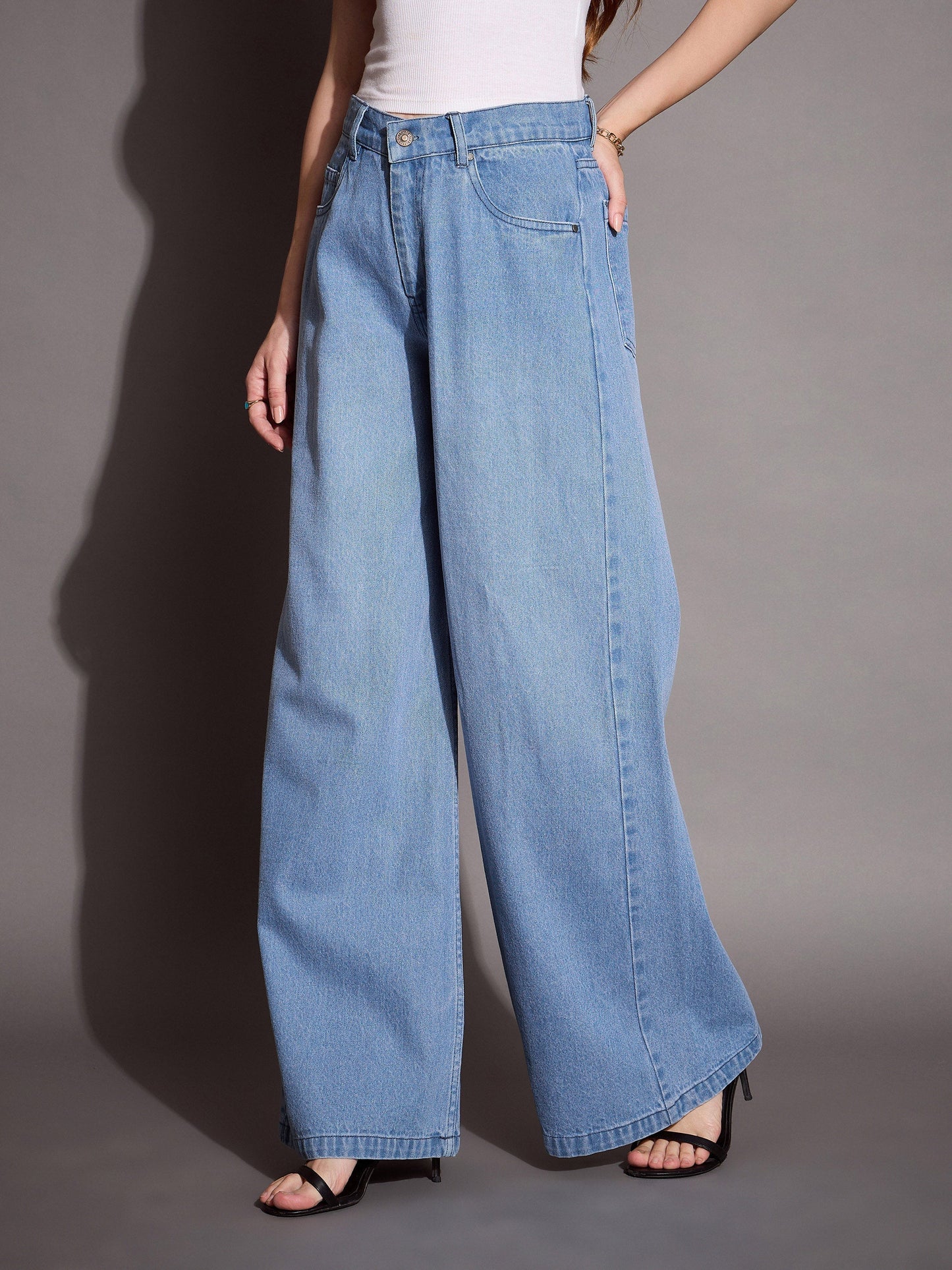 Women's Blue Solid Jean