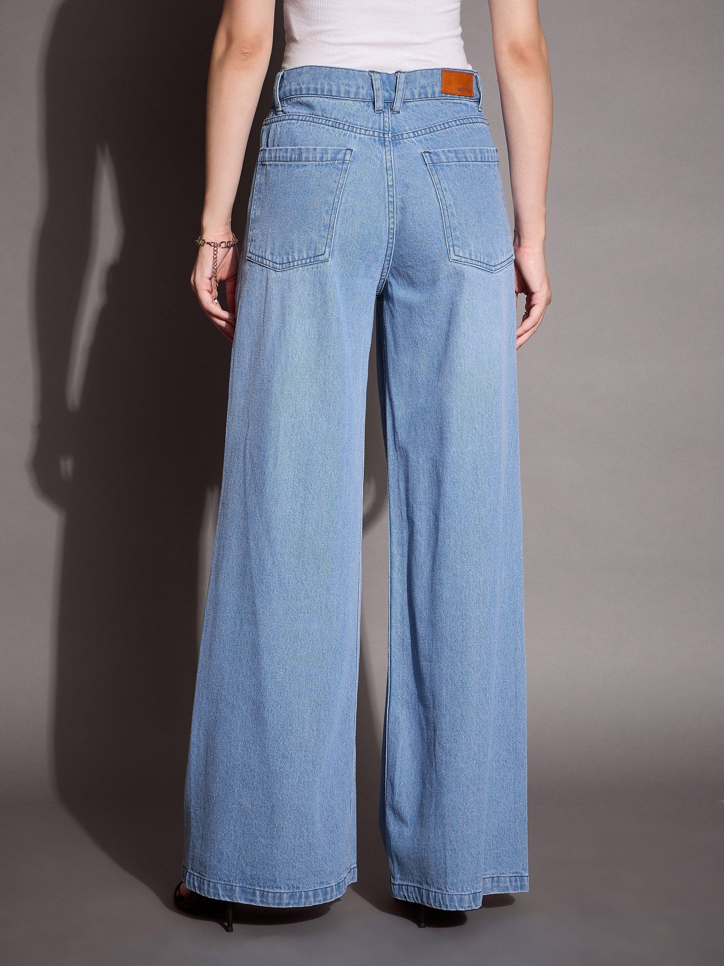 Women's Blue Solid Jean