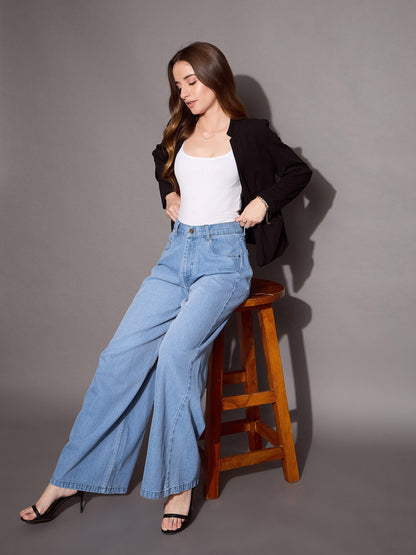 Women's Blue Solid Jean