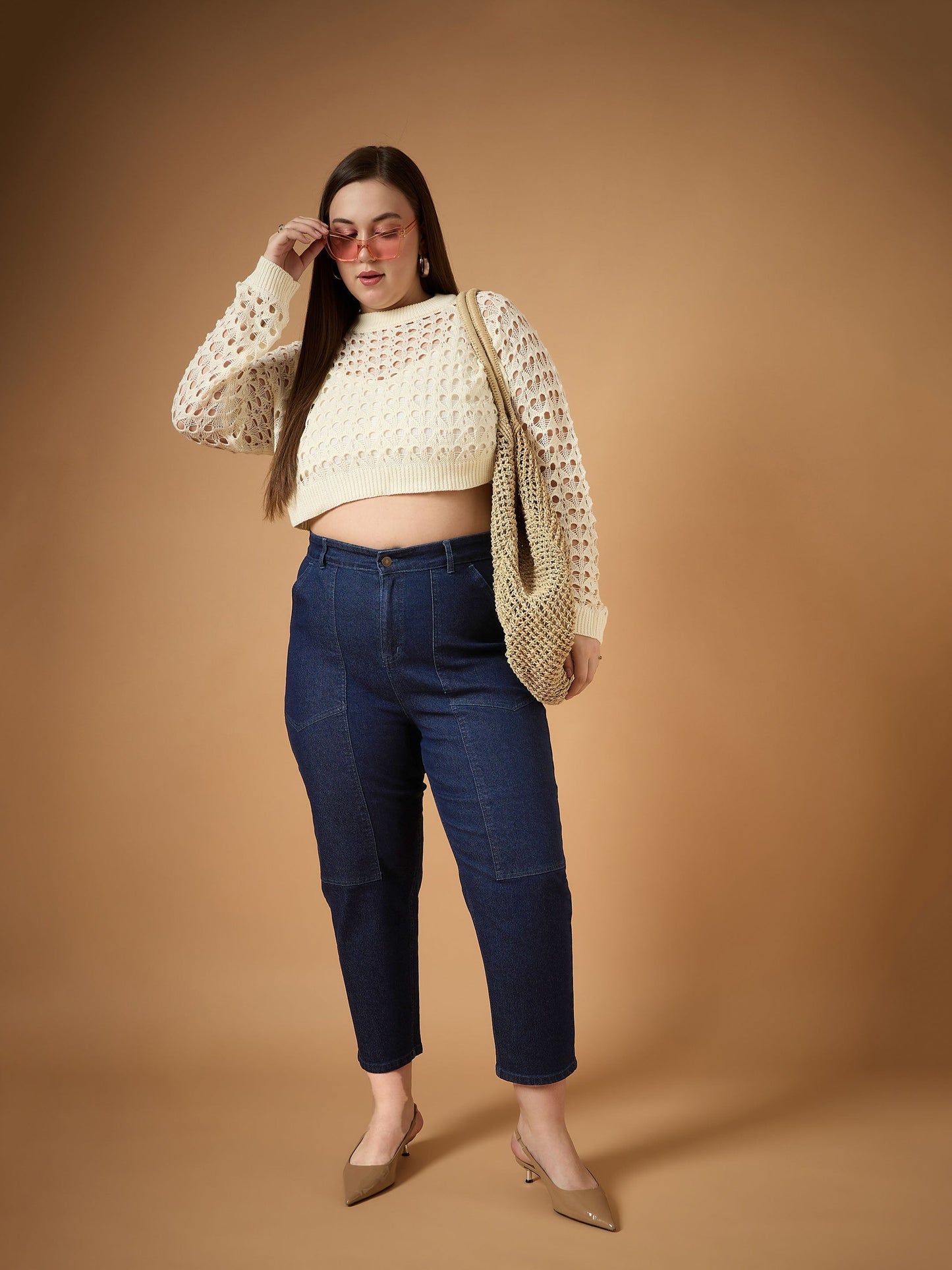 Women's Navy Blue Denim Jean