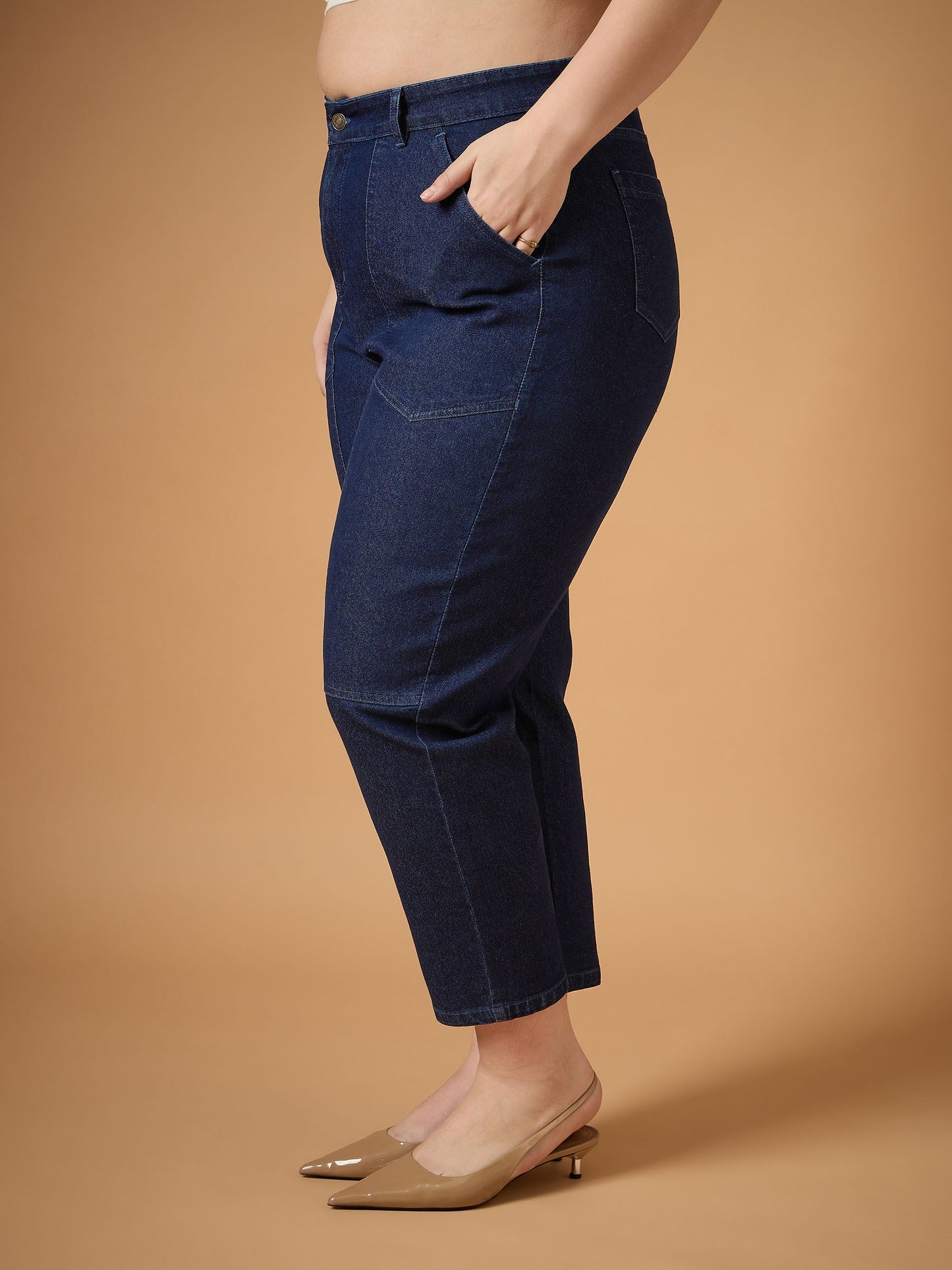 Women's Navy Blue Denim Jean
