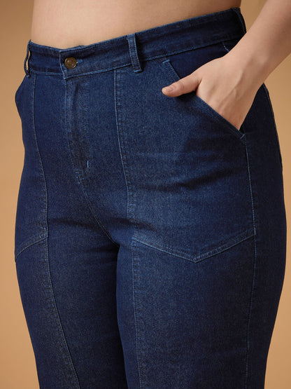 Women's Navy Blue Denim Jean