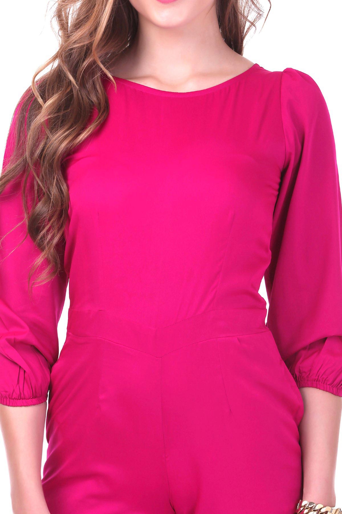 Women's Fuchsia Palazzo Jumpsuit