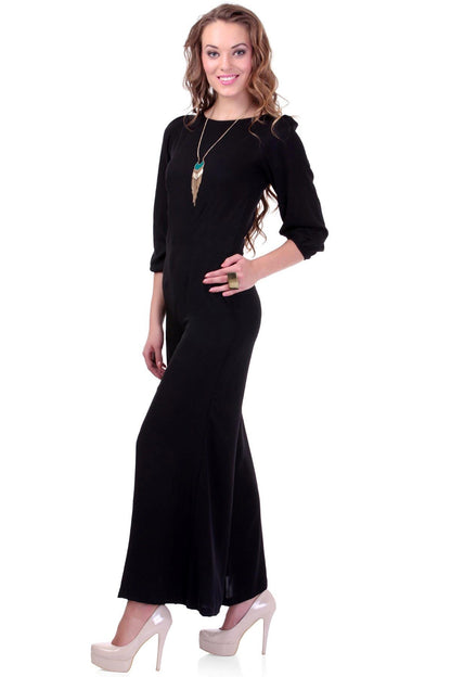 Women's Black Palazzo Jumpsuit