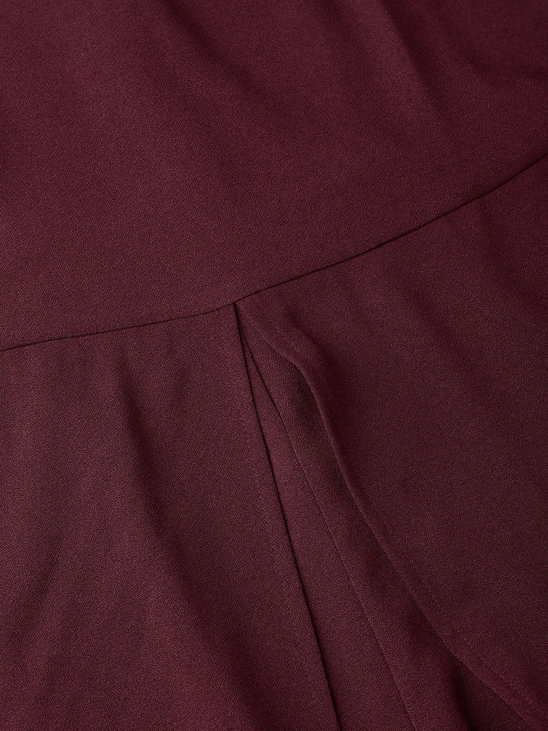 Women's Wine Wrap Leg Jumpsuit