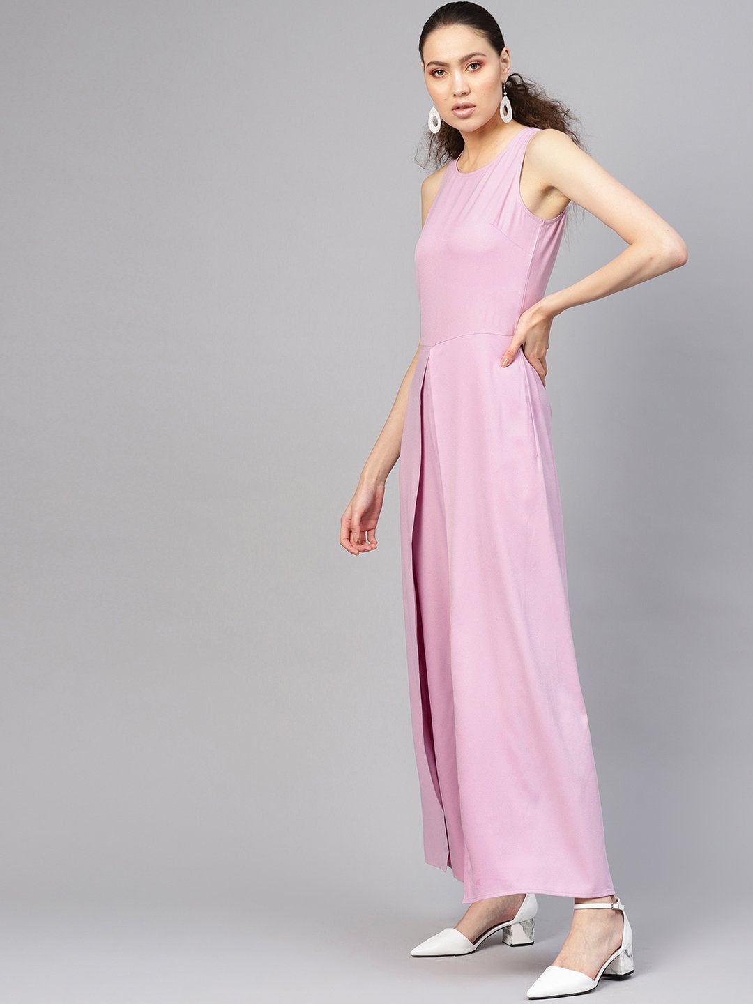 Women's Lavender Wrap Leg Jumpsuit