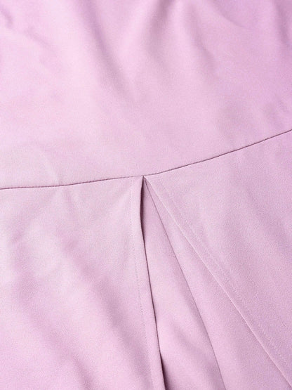 Women's Lavender Wrap Leg Jumpsuit