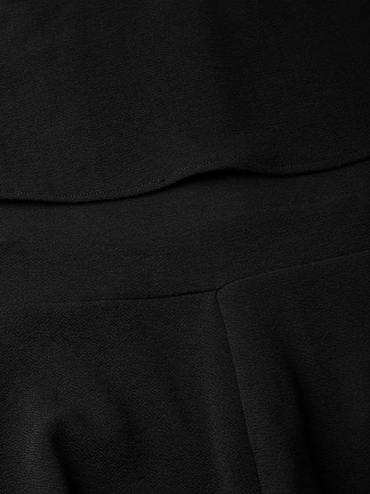 Women's Black Layered Jumpsuit