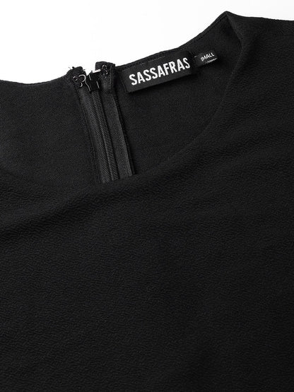 Women's Black Layered Jumpsuit