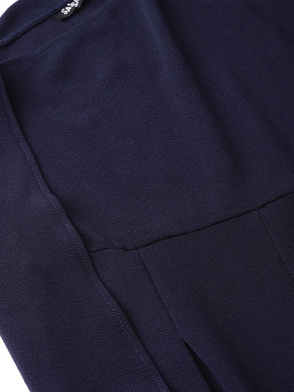 Women's Navy Cape Jumpsuit