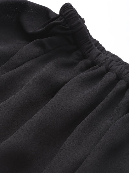 Women's Black Bardot Playsuit