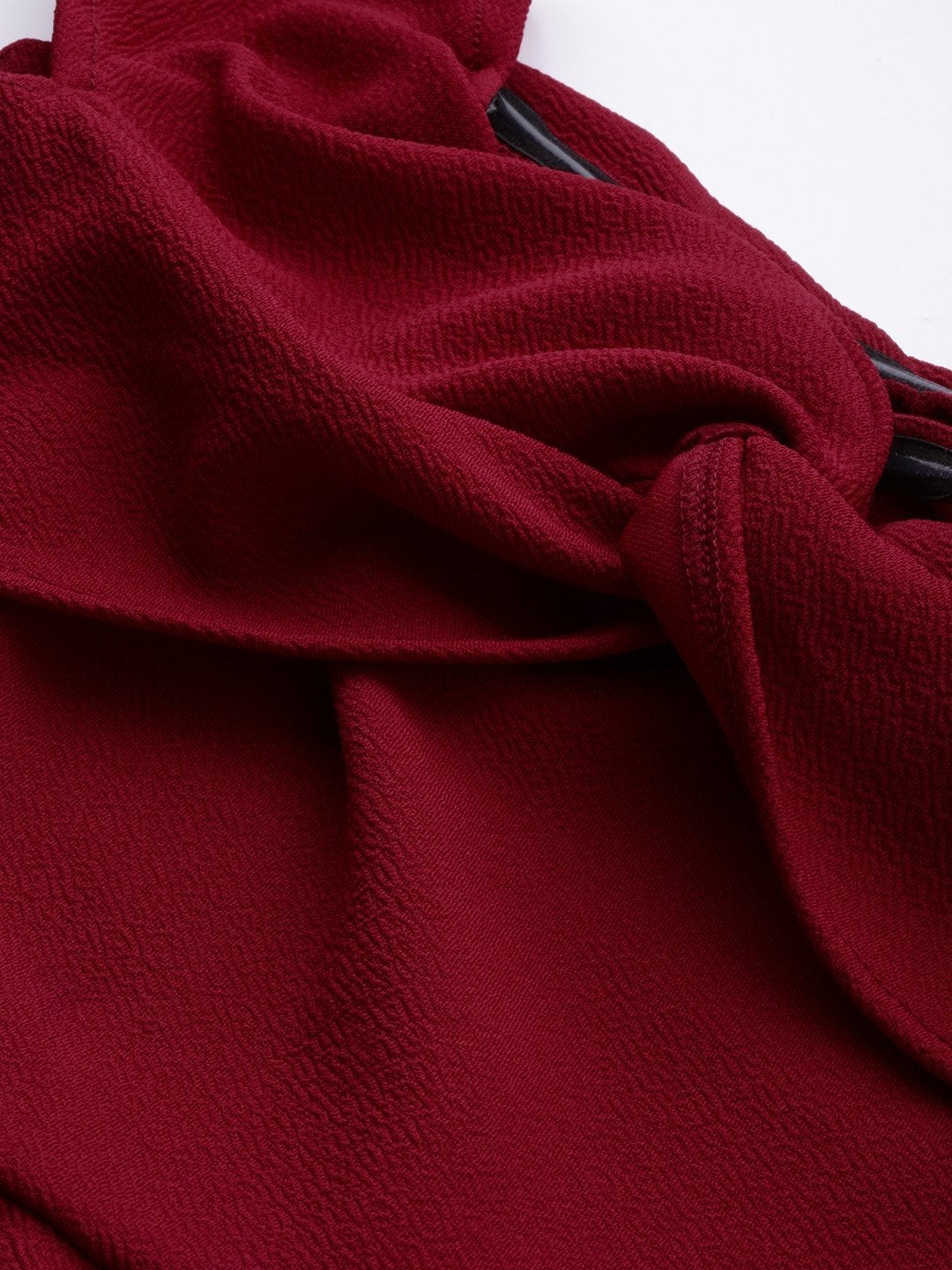 Women's Maroon Off Shoulder Jumpsuit