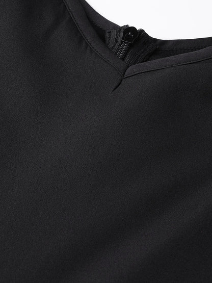 Women's Black Strappy Jumpsuit