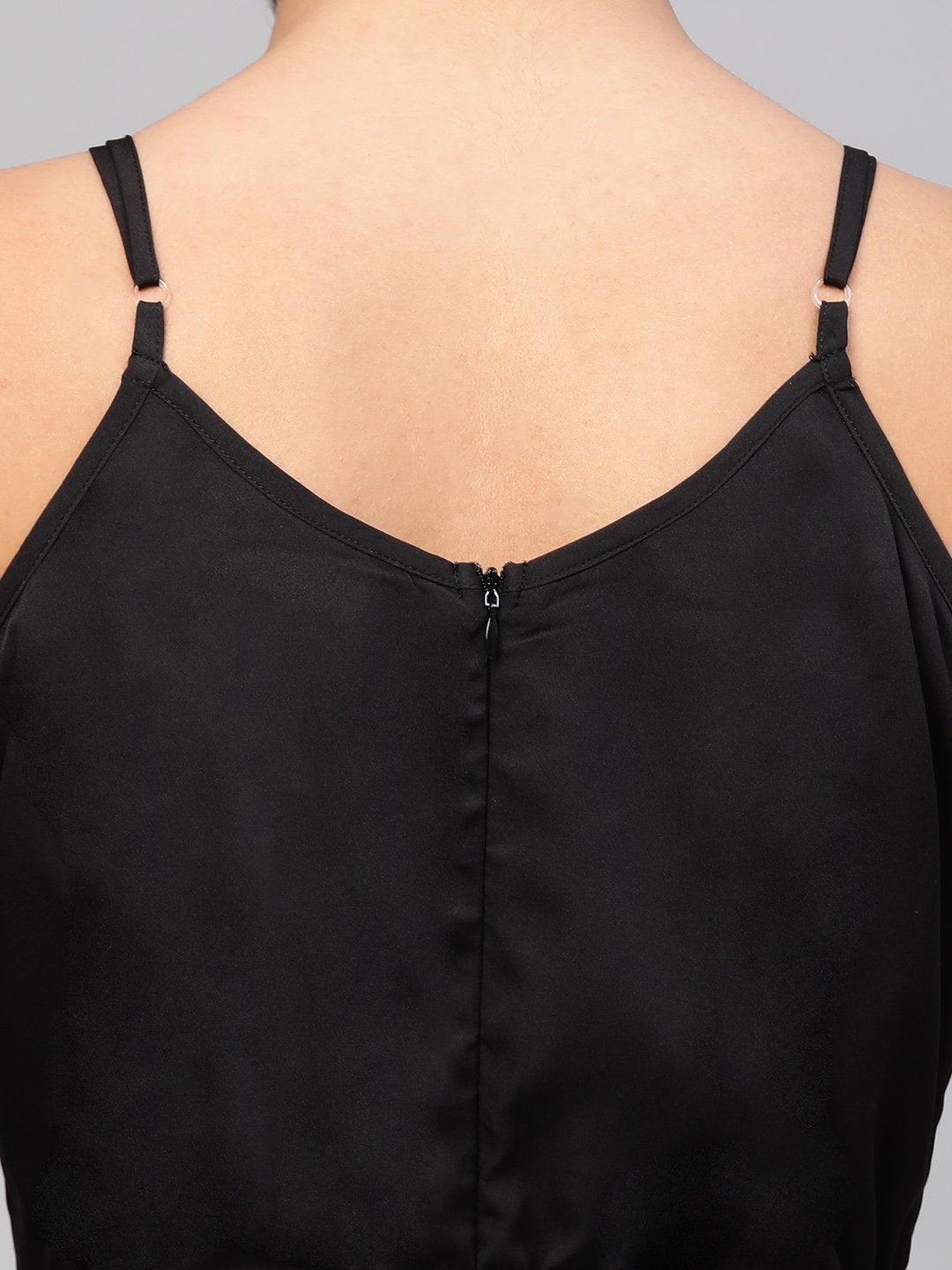 Women's Black Strappy Jumpsuit