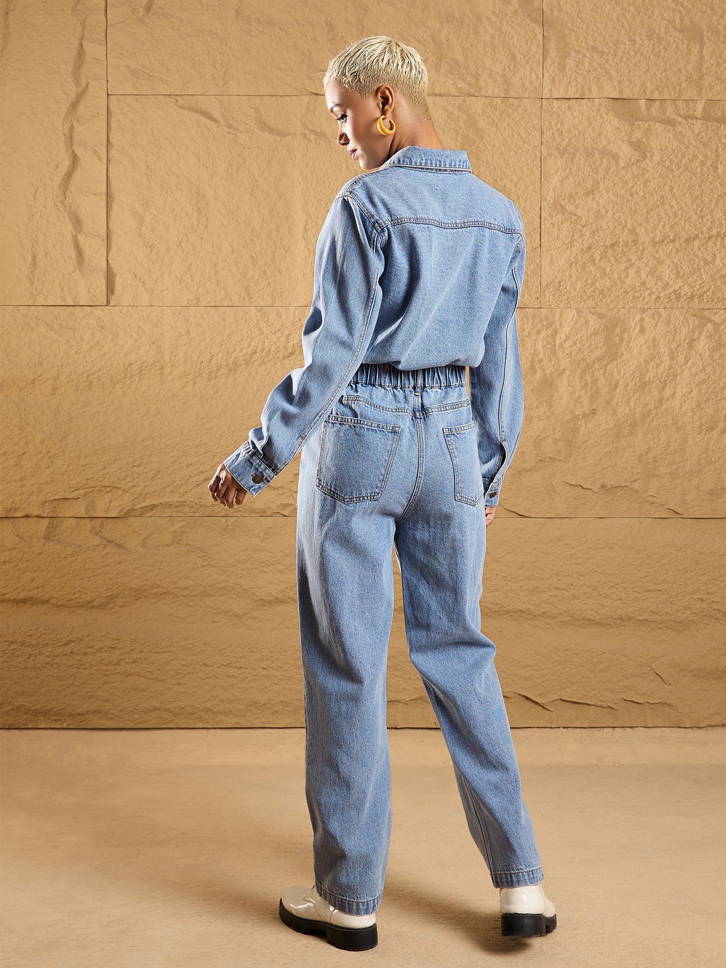 Women's Blue Denim Jumpsuit