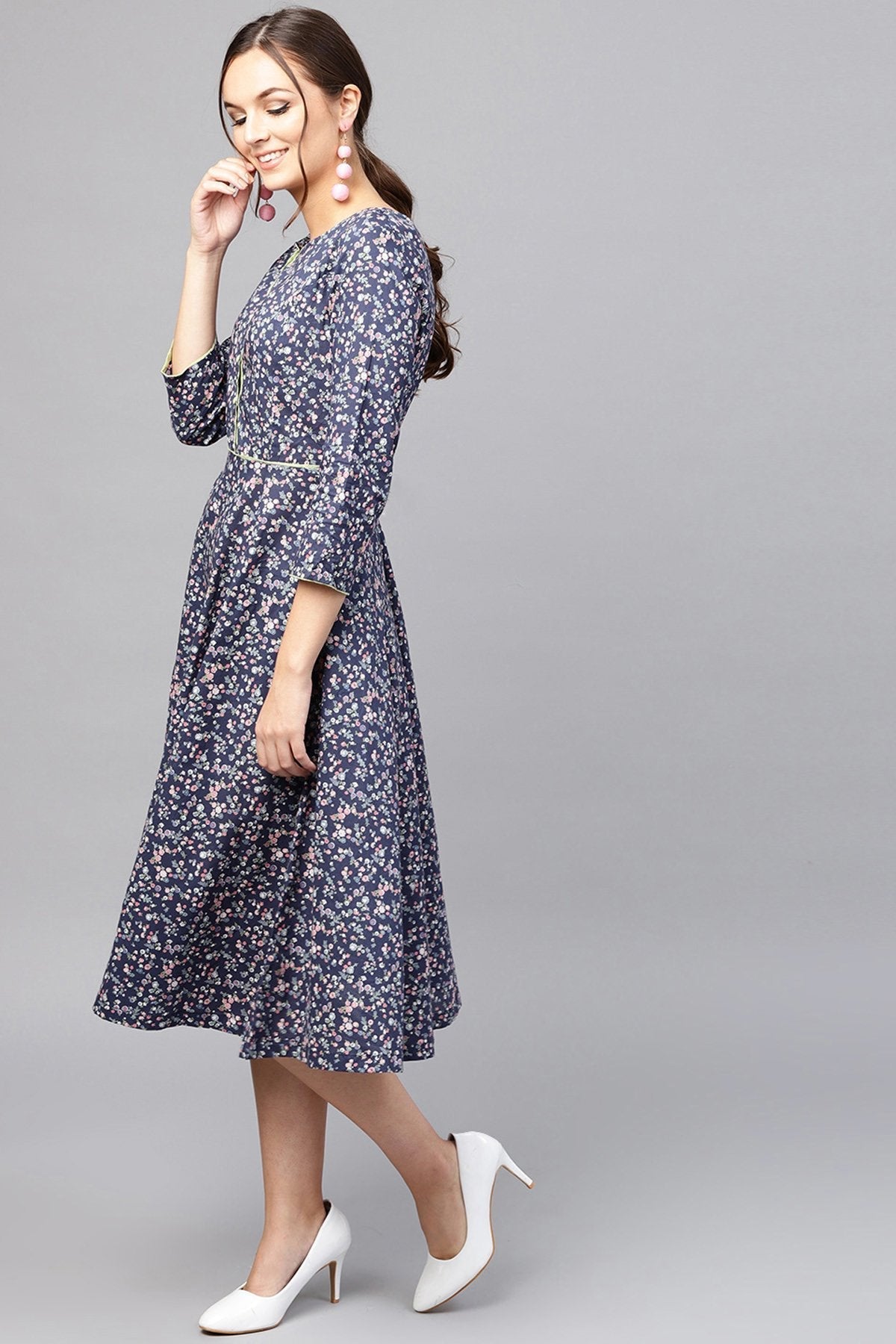 Women's Navy Floral Dress