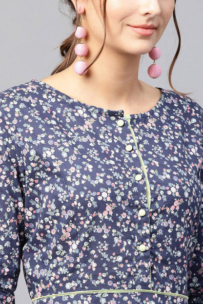 Women's Navy Floral Dress