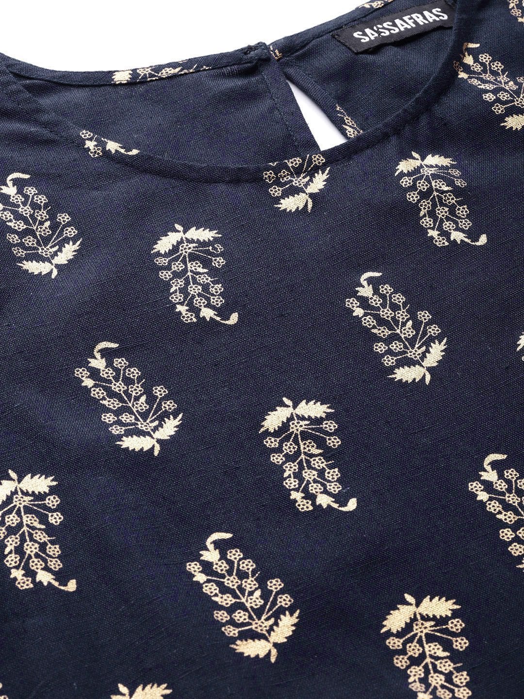 Women's Navy Paisely Anarkali