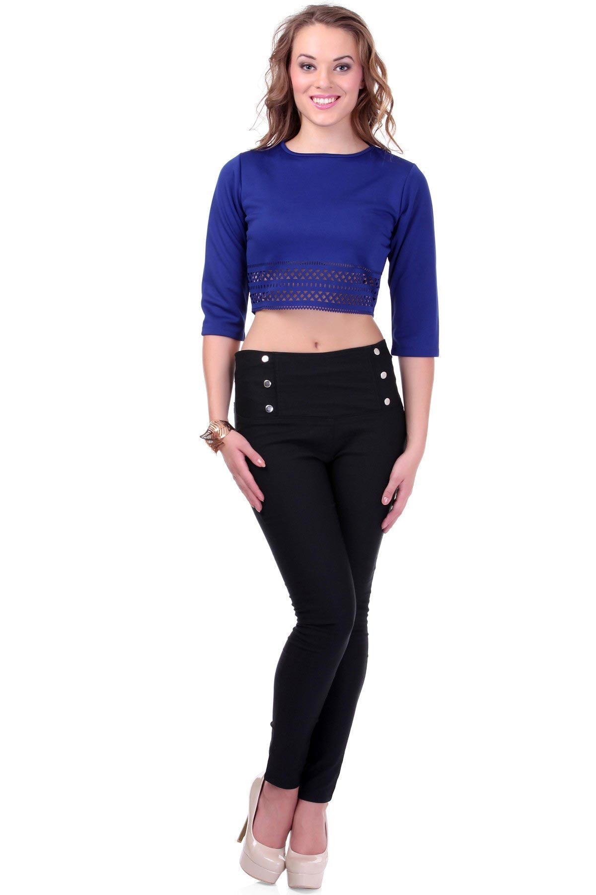 Women's High Waisted Black Jeggings