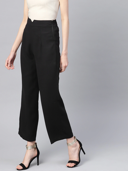 Women's Black Wide Leg Trousers