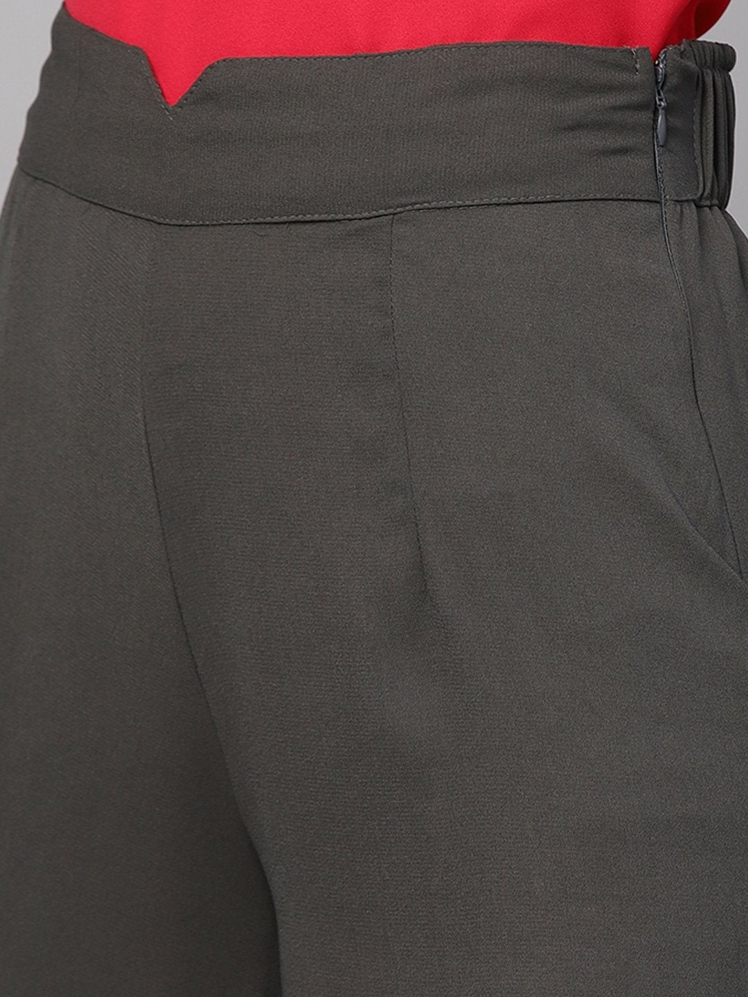Women's Grey Wide Leg Trousers