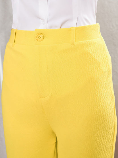 Women's Yellow Bell Bottom Pants