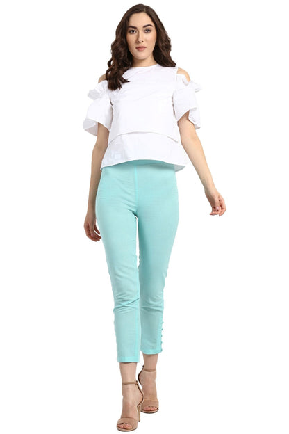 Women's Blue Pencil Pants