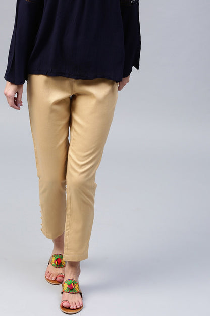Women's Beige Pencil Pants