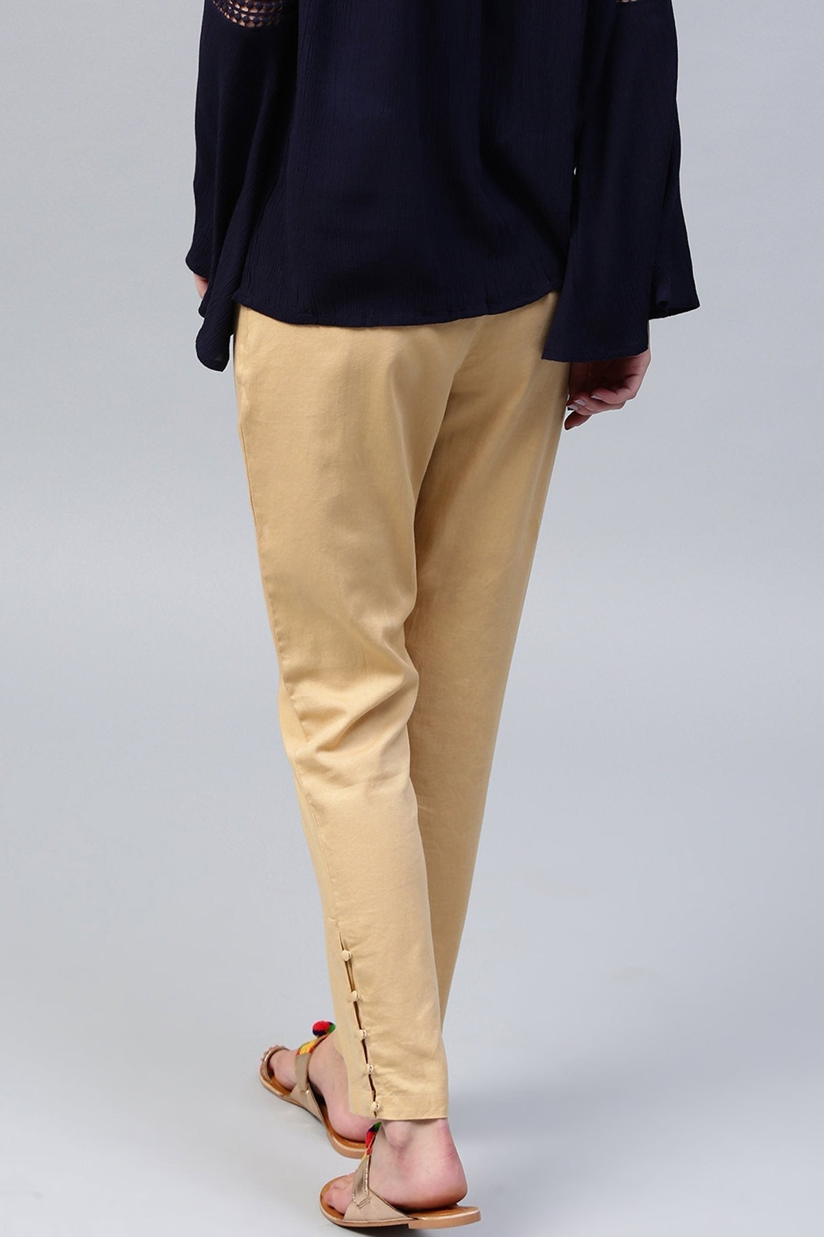 Women's Beige Pencil Pants