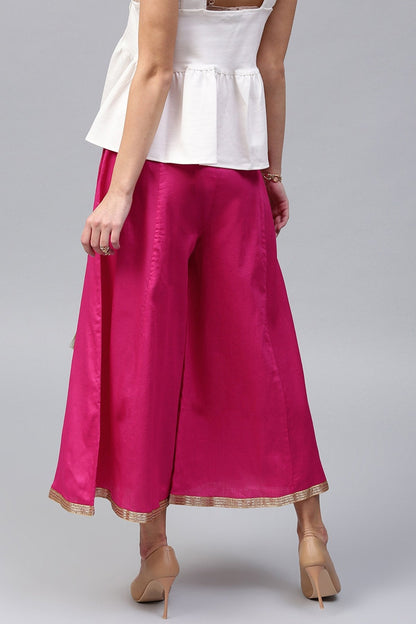 Women's Fuschia Flared Pants