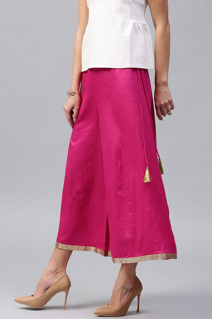 Women's Fuschia Flared Pants