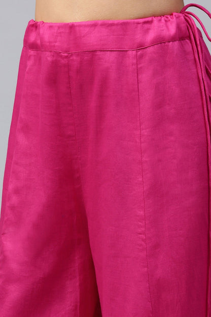 Women's Fuschia Flared Pants