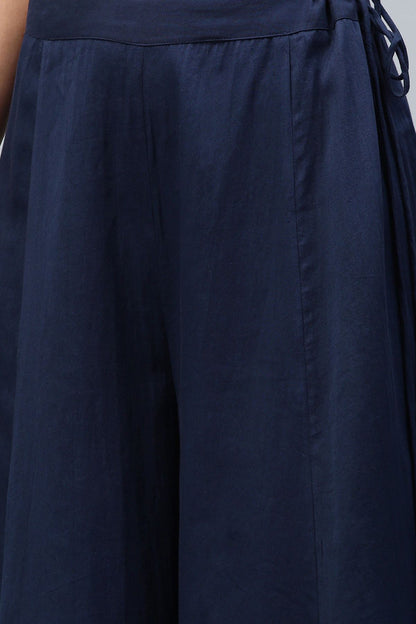 Women's Navy Flared Pants