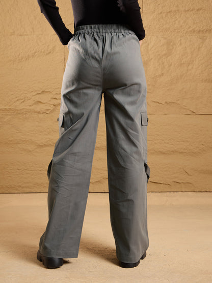 Women's Grey Pocket Pant